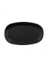 Овальная фарфоровая тарелка черного цвета